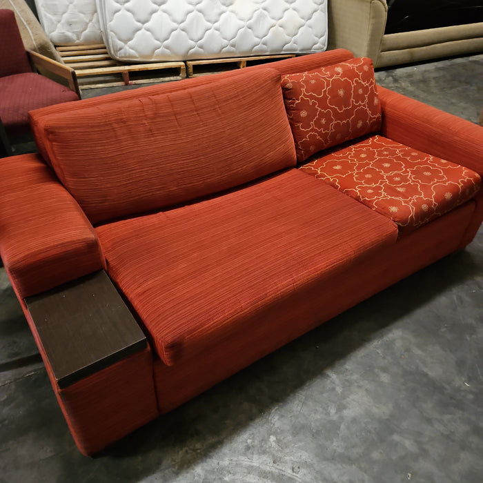 Red pull out couch